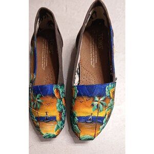 Artisan Hand-Painted Toms Women’s Shoes by MacKenley Size 7